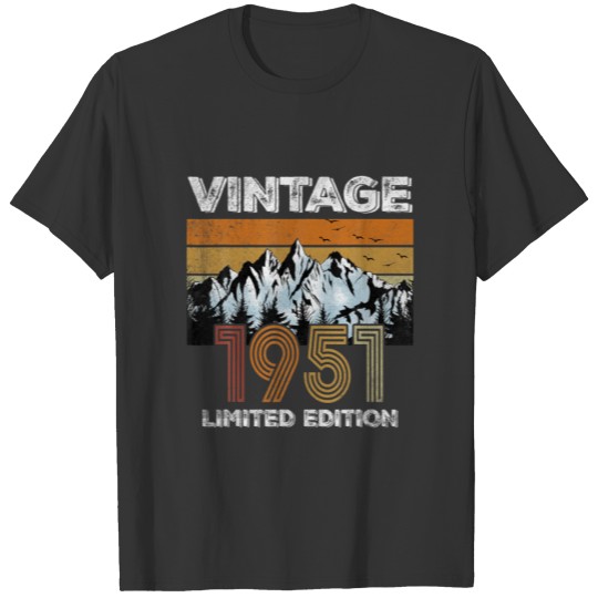 Vintage 1951 71St Birthday 71 Years Old Gift Men W T-shirt