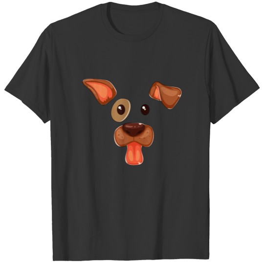 Cute Dog Face Halloween Costume Dog Lover Family M T-shirt