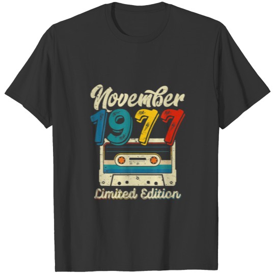Retro November 1977 Cassette Tape 44Th Birthday De T-shirt