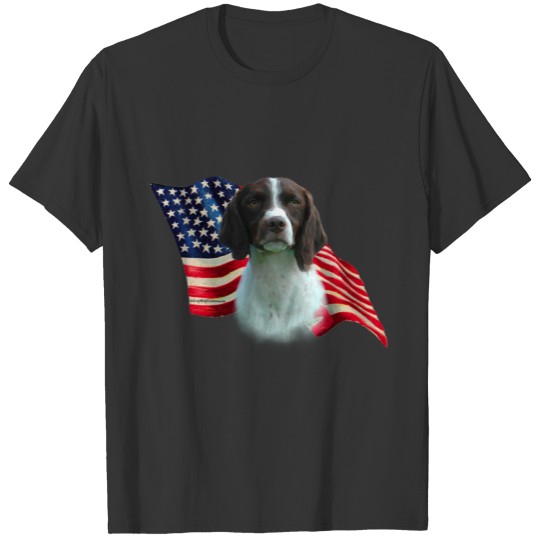 Brittany Spaniel Flag T-shirt