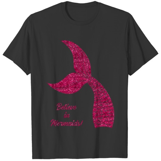 Pink glittery mermaid T-shirt