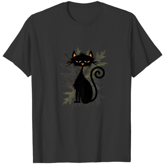 Black Cat ` Halloween Cat T-shirt