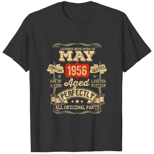 66 Year Old 66Th Birthday Gifts Vintage May 1956 T-shirt