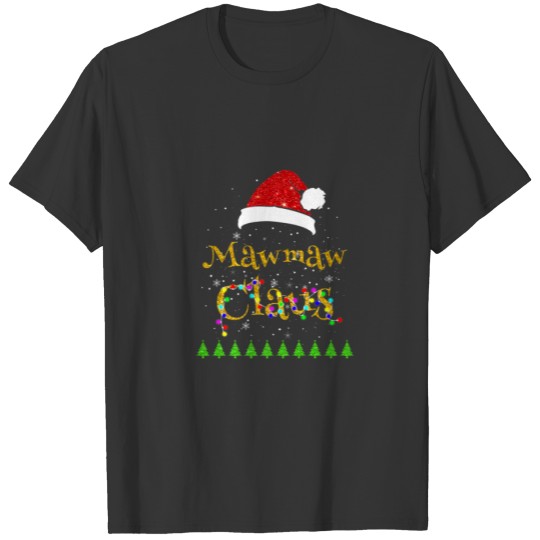 Santa Mawmaw Claus Christmas Family Matching Pajam T-shirt