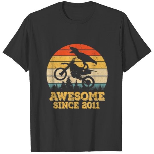 Vintage Motocross Retro Dirt Bike 10Th Birthday Di T-shirt