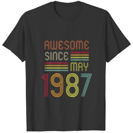 35 Year Old Awesome Since May 1987 Gifts 50Th Birt T-shirt