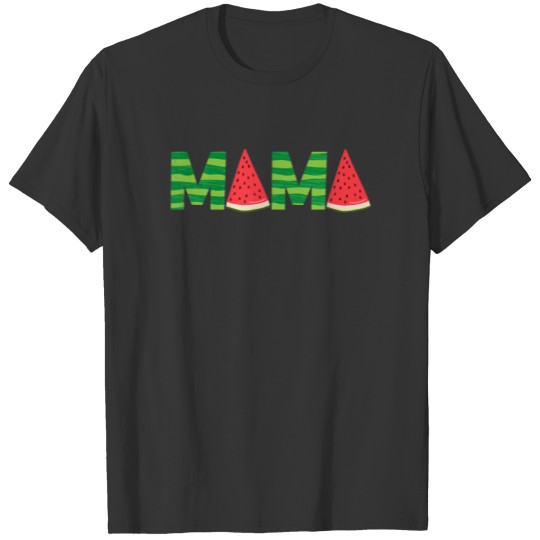 Mama Watermelon Funny Summer Fruit Matching Family T-shirt