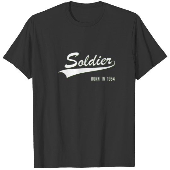 68Th Birthday Gift Soldier Born 1954 Aged 68 Years T-shirt