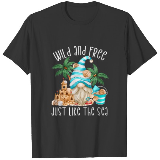 Summer Gnome In Flip Flops Under Palm Trees Wild A T-shirt