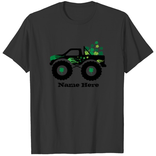 Shamrock Truck Personalized Name St. Patrick's Day T-shirt