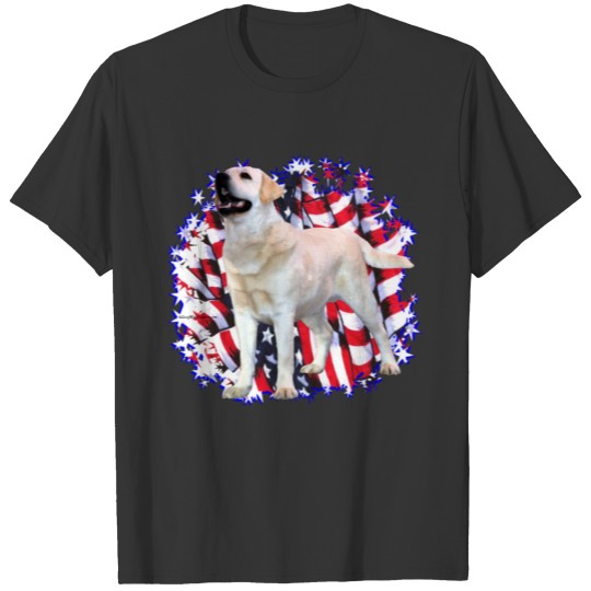 Labrador Retriever (yellow) Patriot T-shirt