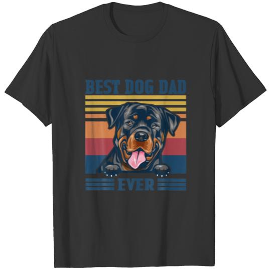 Mens Best Rottweiler Dad Ever Funny Dog Dad Father T-shirt