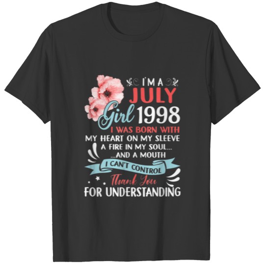 July Girl 1999 23Rd Birthday Gifts 23 Years Old T-shirt