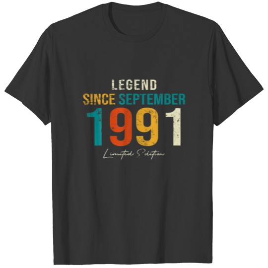 Awesome Since September 1991 30 Years Old For T-shirt