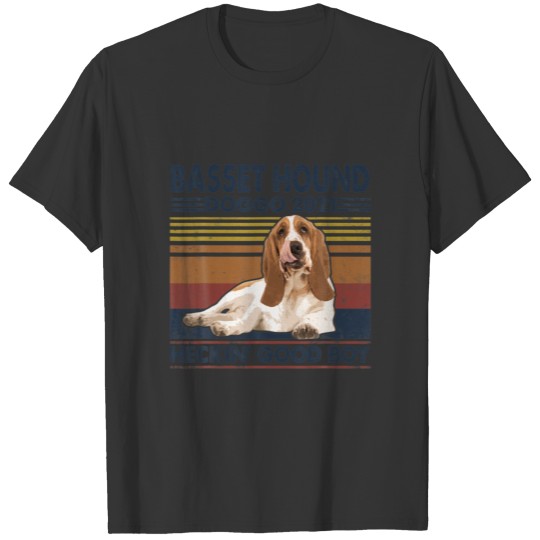 Basset Hound Doggo 2021 Heckin Good Boy Vintage T-shirt