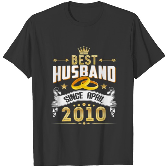 12Th Wedding Anniversary Best Husband Since 2010 T-shirt