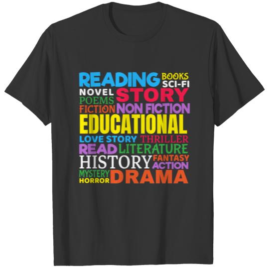 Love Reading Books Motivational T-shirt