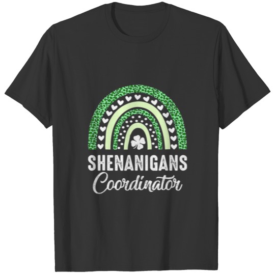 Shenanigans Coordinator Teacher Rainbow St Patrick T-shirt