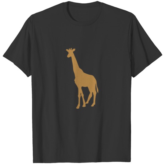Black silhouette of a giraffe T-shirt