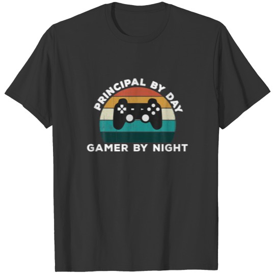 Funny Principal By Day Gamer By Night: Cool Video T-shirt