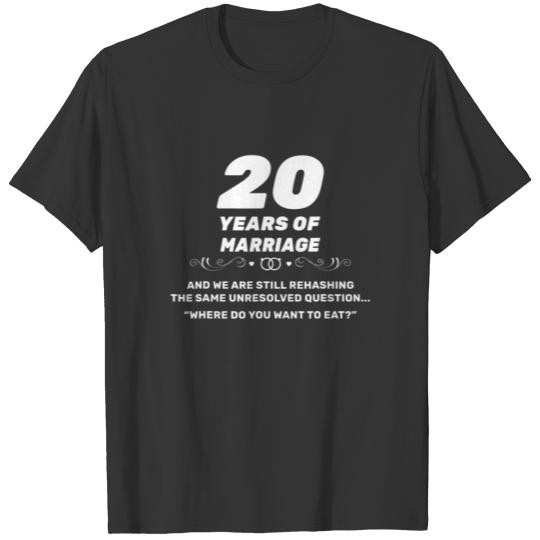 20Th Wedding Anniversary 20 Years Valentine's Day T-shirt