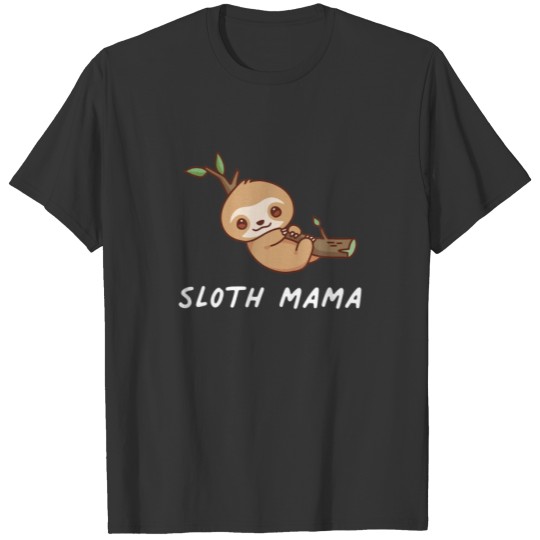 Sloth Mama Cute Animal Kawaii Lover Aesthetic Fami T-shirt