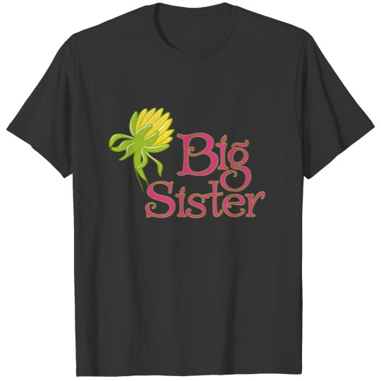 Big Sister Yellow Dahlia Bud T-shirt