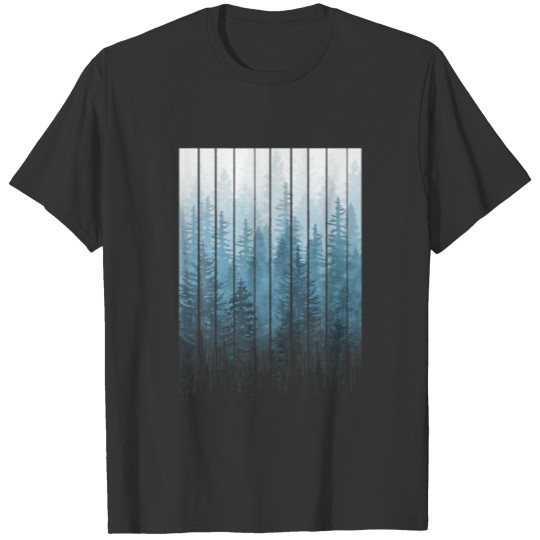 Grunge Dripping Turquoise Misty Forest T-shirt