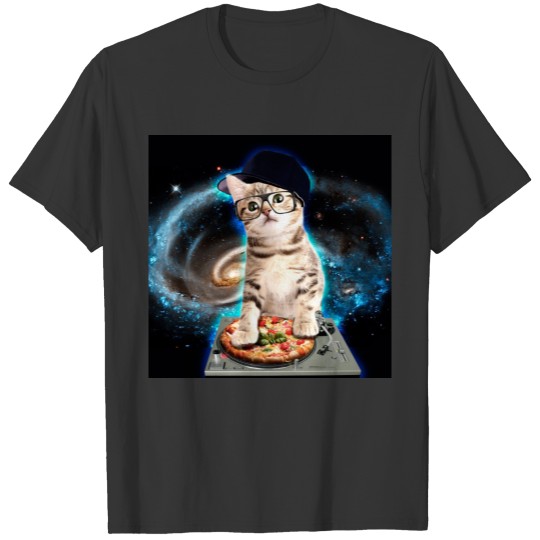 kitty dj cat T-shirt