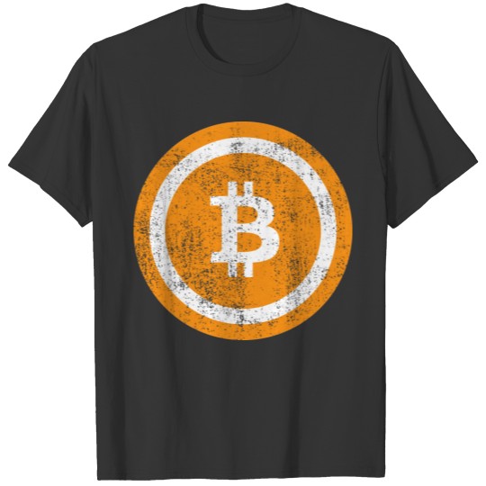 Distressed Bitcoin Logo - Coin Image T-shirt