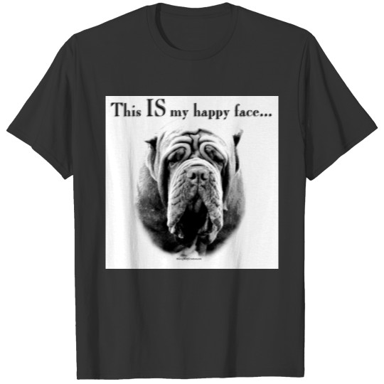 Neapolitan Mastiff Happy Face T-shirt