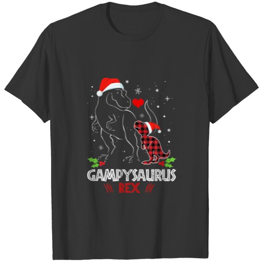 Gampysaurus Rex Red Plaid Buffalo Christmas Pajama T-shirt
