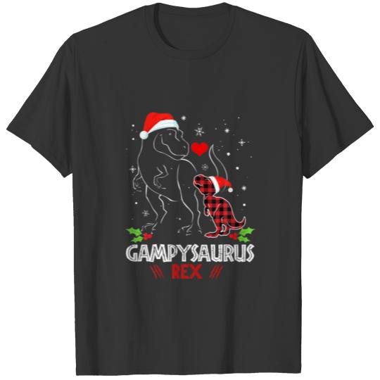Gampysaurus Rex Red Plaid Buffalo Christmas Pajama T-shirt