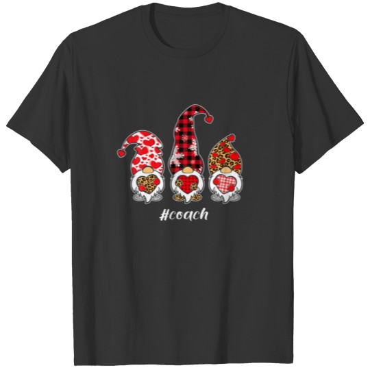 Leopard Coach Gnome Christmas Valentine Family Gro T-shirt