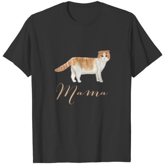Scottish Fold Cat Mama, Cat Mama Gift, Cat Mama Pr T-shirt