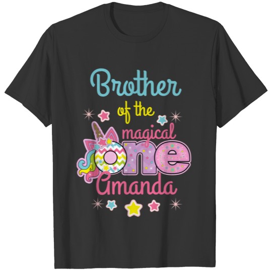 Unicorn Brother of the one magical birthday T-shirt