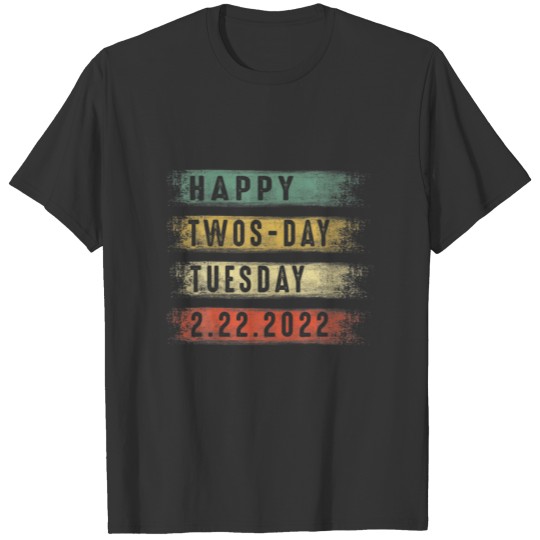 Vintage Twosday Tuesday February 22Nd 2022 Funny 2 T-shirt