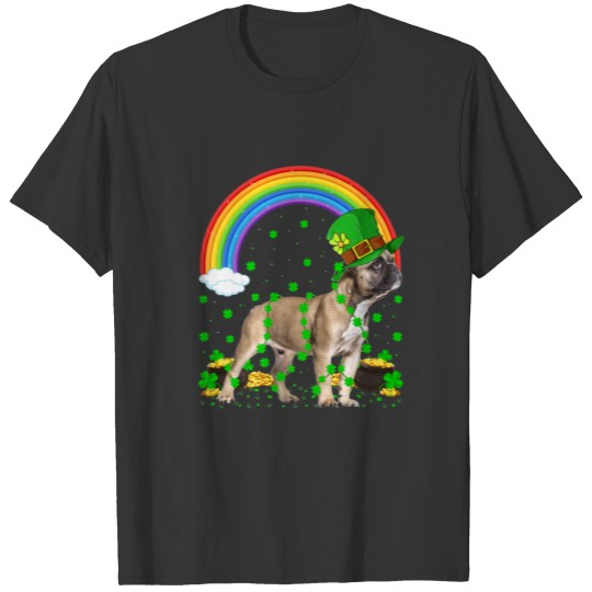 Shamrock Vintage Rainbow French Bulldog St. Patric T-shirt