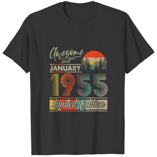 January 1955 Vintage Retro 67 Yrs Old,67Th Birthda T-shirt