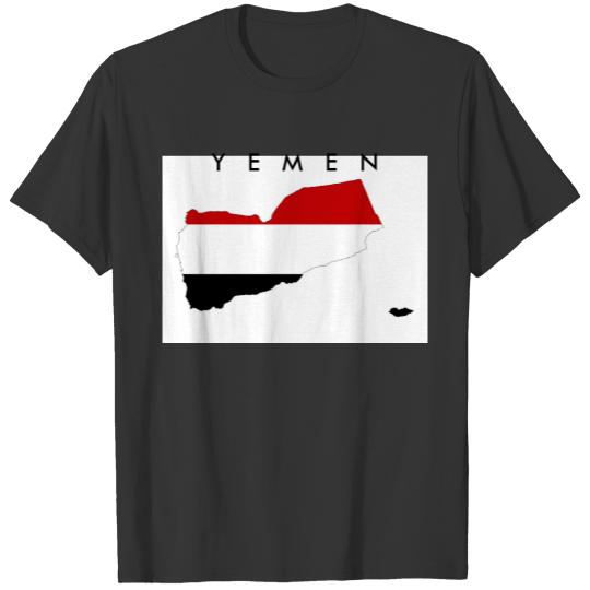 yemen country flag map shape symbol T-shirt