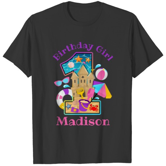 beach party First Birthday  swimming T-shirt