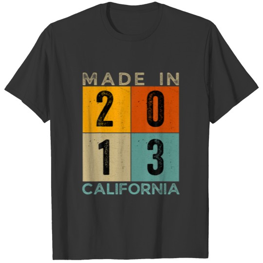 Vintage Made In California 2013, 8 Years Old Birth T-shirt