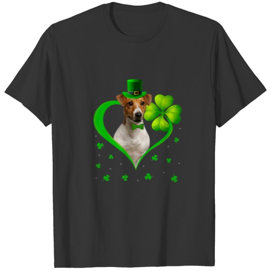 Funny Puppy Shamrock Jack Russell Terrier Dog Patr T-shirt