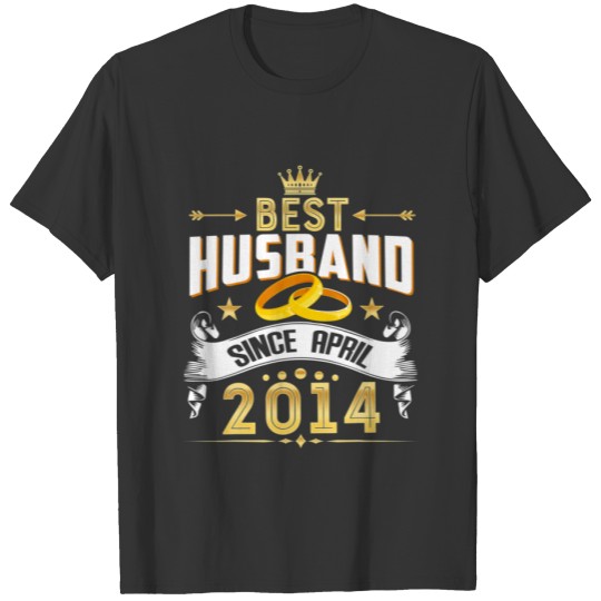 8Th Wedding Anniversary Best Husband Since 2014 T-shirt