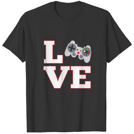 Boys Video Game Valentines Day Outfit Love With Co T-shirt