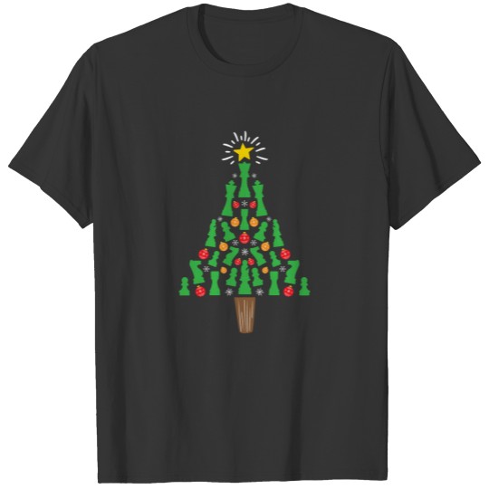 Chess Piece Christmas Tree T-shirt