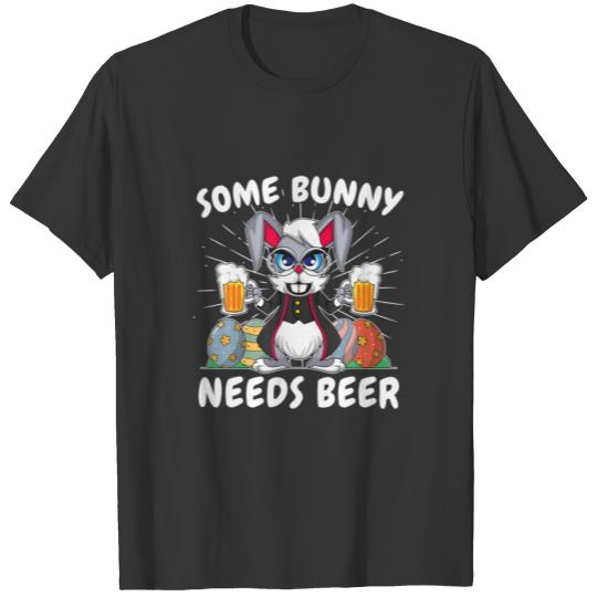 Funny Easter Sunday Dress Some Bunny Beer Egg Hunt T-shirt
