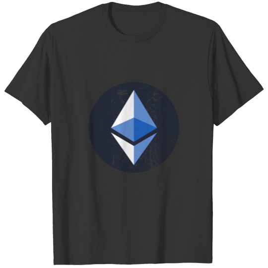 ethereum symbol grunge crypto cryptocurrency money polo T-shirt