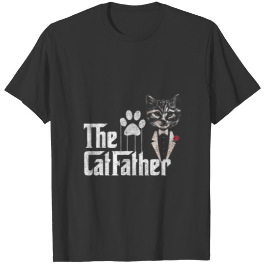 Funny The Catfather Cat Dad Lovers Fathers Day T-shirt