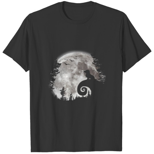Mb35 Dachshund And Moon Halloween Dog Lover Costum T-shirt